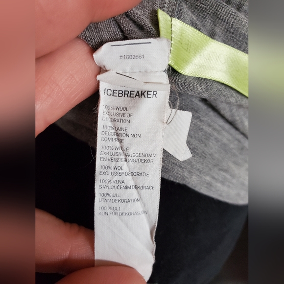 Icebreaker 100% Merino Wool Gray & Purple Long Sleeve Shirt Size S Outdoor Boho - Picture 4 of 10